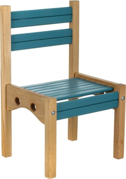 Стульчик для детей ArinWOOD Мишка синий 04-011B