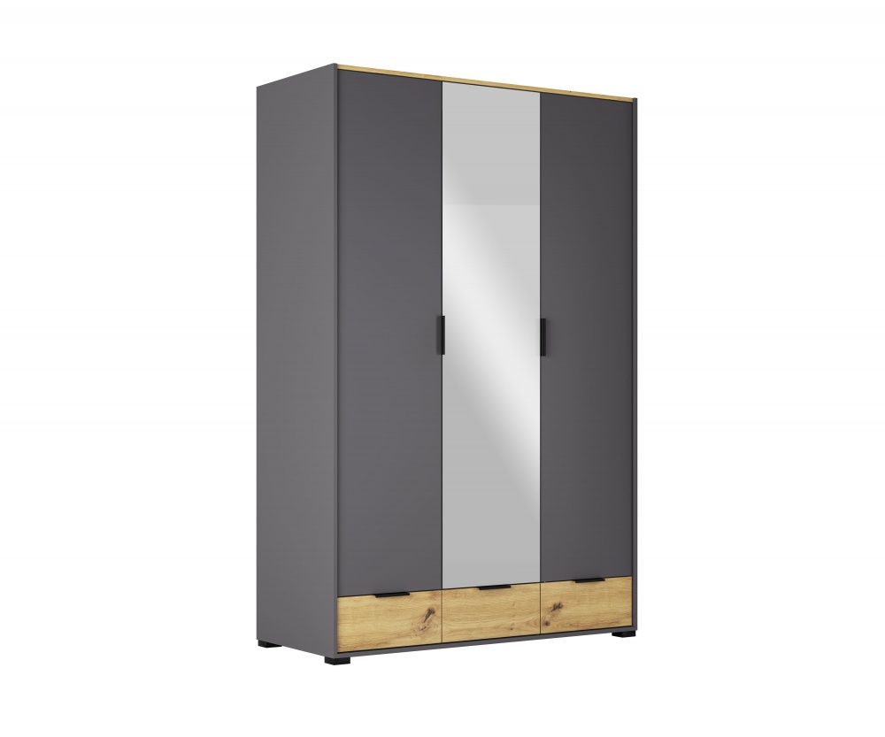 Шафа Світ Меблів Каміла 3Д3 графіт 2200х1425х610 мм графіт