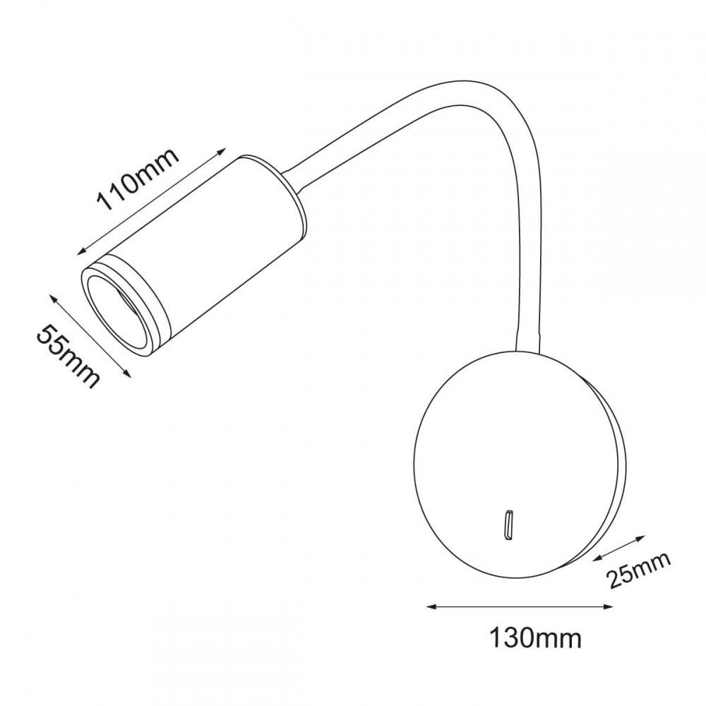 Светильник настенный LED CONCEPT CARN LC-WL 1xGU10 черный