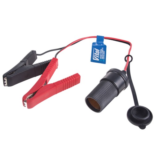 Клеми для акумулятора Vitol K-11 перехідник на гніздо прикурювача із запобіжником та заглушкою 30 см 12/24V