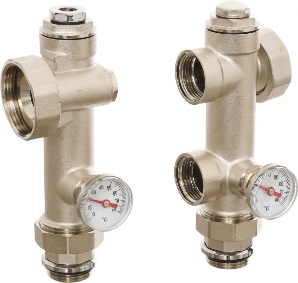 Сгон Gross для циркуляционного насоса с термометром 25 1