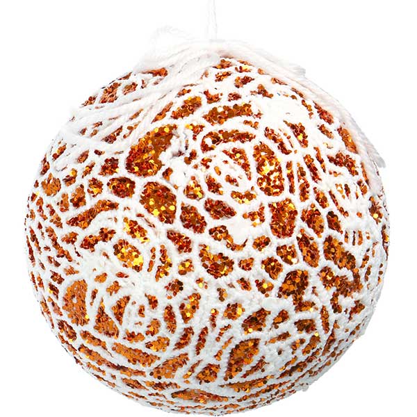 Шарик новогодний Ажурная паутинка SDA901120C 120 мм