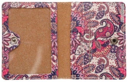 Обложка для документов фиолетовый узор 