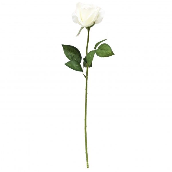 Растение искусственное Роза, 54 см, белая