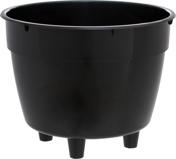 Горщик пластиковий Santino Асти круглий 2,5л білий/чорний 