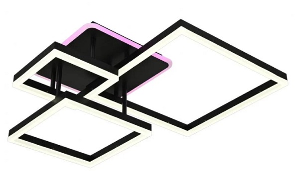 Люстра світлодіодна Victoria Lighting з пультом 86 Вт чорний Lennon/PL3 black