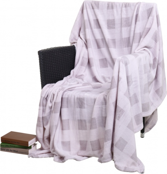 Плед Frannel Сhecks 200x220 см фиолетовый La Nuit 