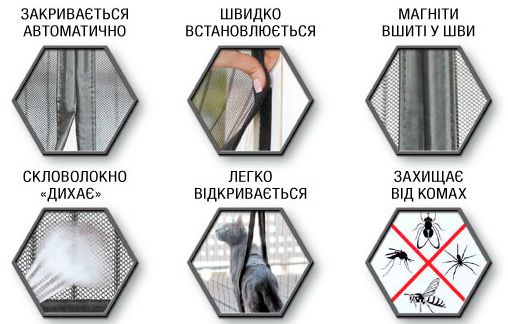 Сетка москитная на двери MVM на магнитах 1200x2000мм титан