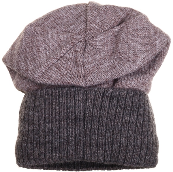 Шапочка детская для мальчика Kraft+ р.50-52 коричневый меланж 1735 