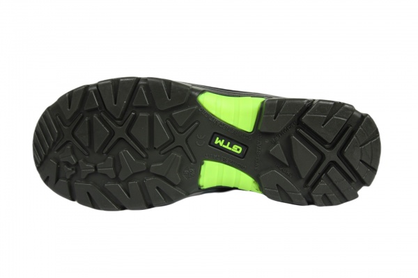 Ботинки профессиональные GTM Active с комп.носком на шнурках нубук р.41 870428 черный с желтым