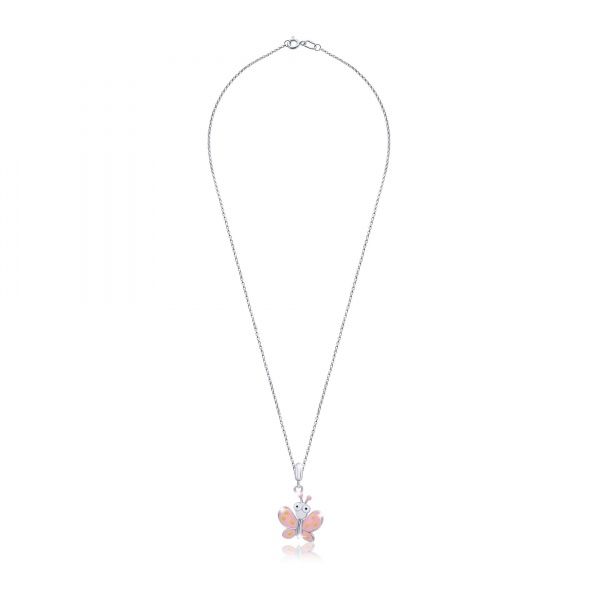 Кулон UMa&UMi Бабочка с глазами розовая