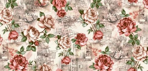 Скатерть ES0457F Роза цветная 135x200 см разноцветный Даріана 