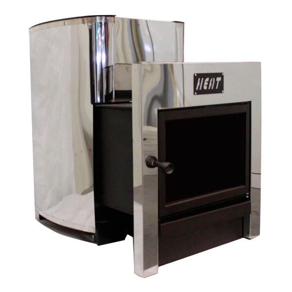 Печь-каменка Версия Люкс Heat 15 с выносом нержавеющая сталь