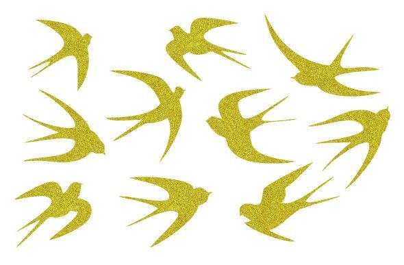 Декор из жидких обоев Ласточки 5 Bioplast 1021 