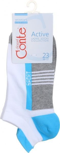 Шкарпетки Conte ACTIVE 16С-71СП 083 р. 23 сірий із бірюзовим 