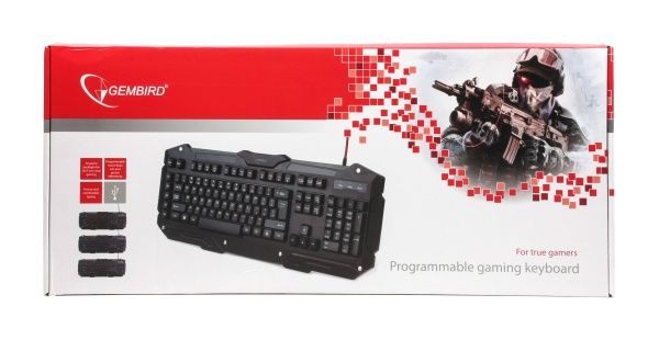 Клавіатура ігрова Gembird (KB-UMGL-01-UA) black 