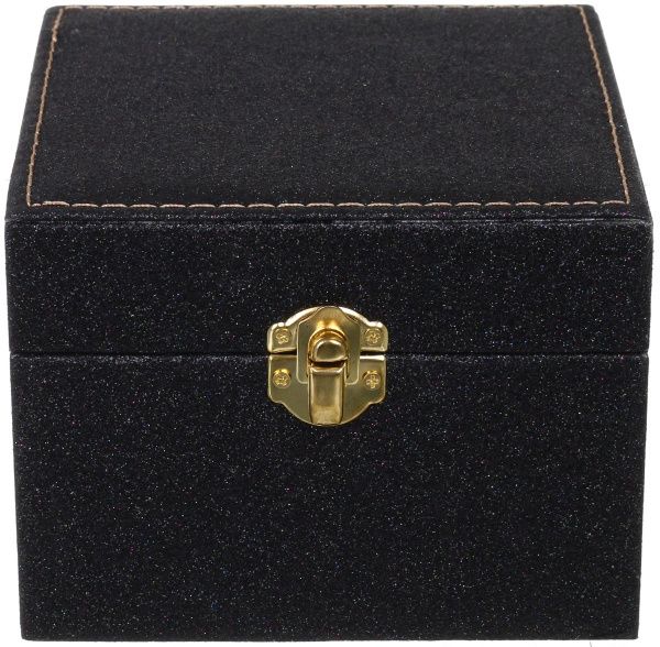 Сундук для украшений Шик 14х14х11 см черный