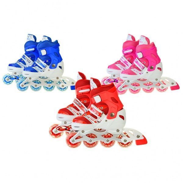 Роликові ковзани Shantou SC190157, зі світлом, 3 кольори р. 31-34 в асортименті