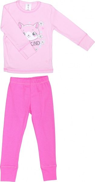 Пижама детская для девочки Luna Kids котенок р.122 розовый 