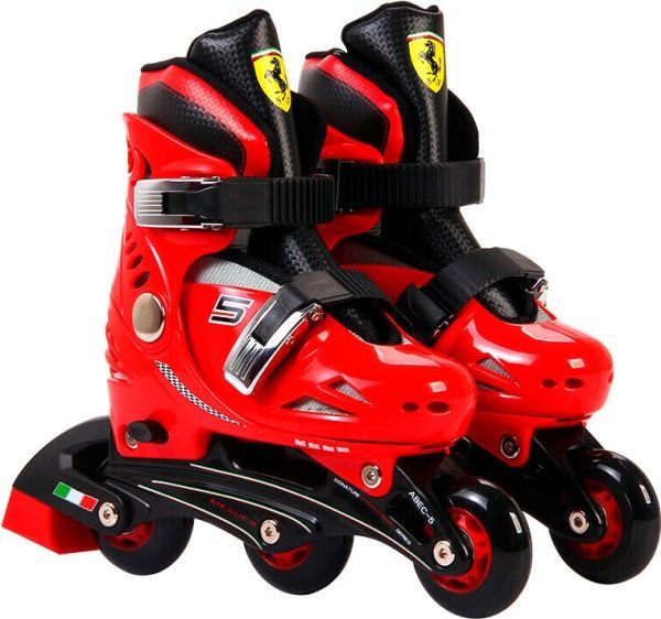 Роликовые коньки Ferrari набор детский FK7-1 р. 29-32 красный