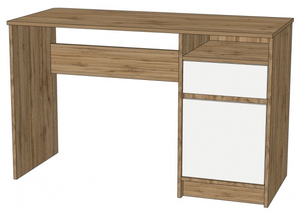 Стол письменный LION Бергамо нимфея альба / дуб аппалачи 