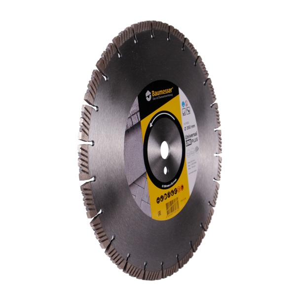 Диск алмазний відрізний Baumesser 350x2,5x25,4 тротуарна плитка, цегла, бетон 910420129024