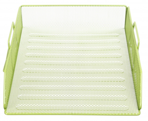 Лоток для бумаг горизонтальный металл 26,5х33,5х7,8 см салатовый Nota Bene