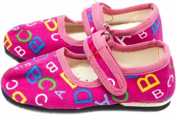 Капці для дівчаток Экотапок Ремінець рожеві 1035 р.23