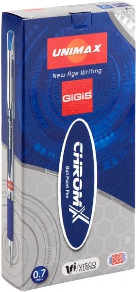 Ручка кулькова Unimax ChromX, синя 