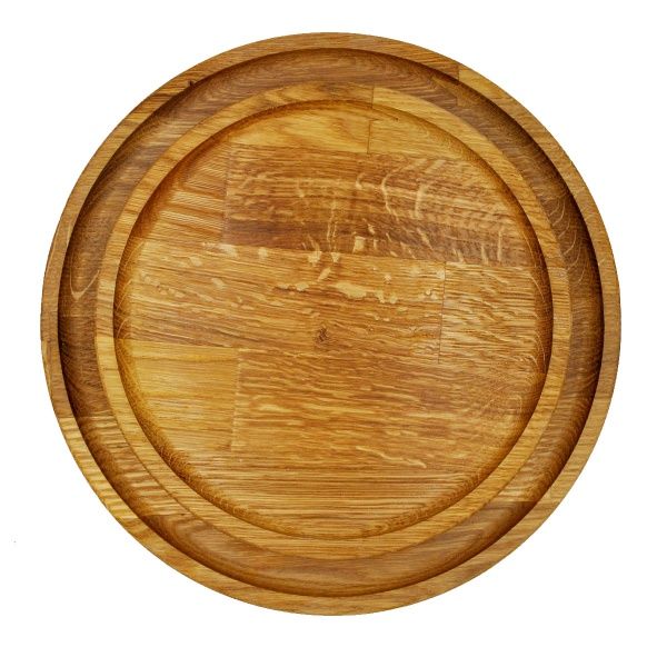 Дошка сервірувальна кругла мала 19 см бук 
