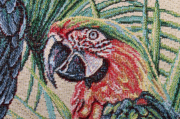 Наволочка декоративная Lefard Попугай 47x47 см бежевый с рисунком Home Textile 