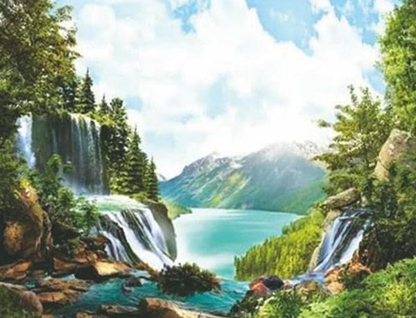 Набір для творчості зі стразами на підрамнику Тут збуваються бажання 40х50 см Діамантові ручки 