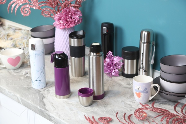 Термос Basic фиолетовый с черным 500 мл UP! (Underprice)