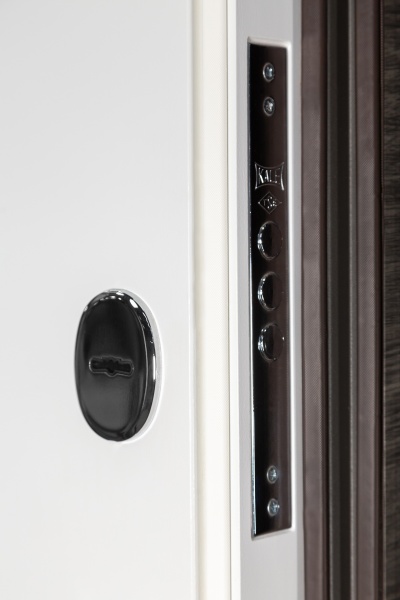 Дверь входная Revolut Doors В-83 мод. 184 венге серый горизонт / белый 2050x850 мм левая