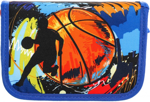 Пенал школьный Баскетбол синий