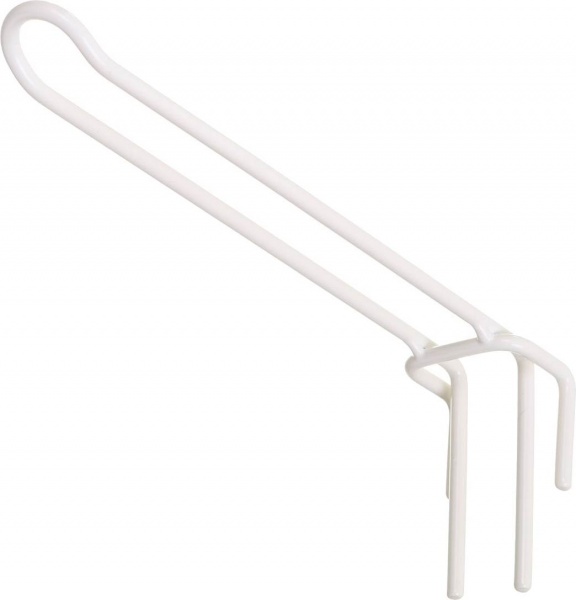 Гачок на сітку подвійний 100 мм 10 шт. білий Array