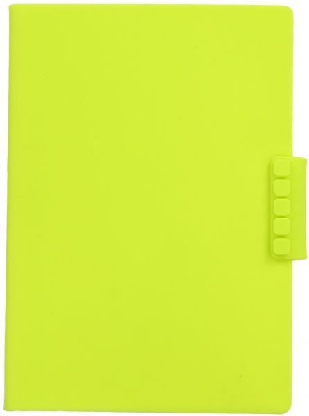 Книга для записей силиконовая Желтый неон А5 100 л.
