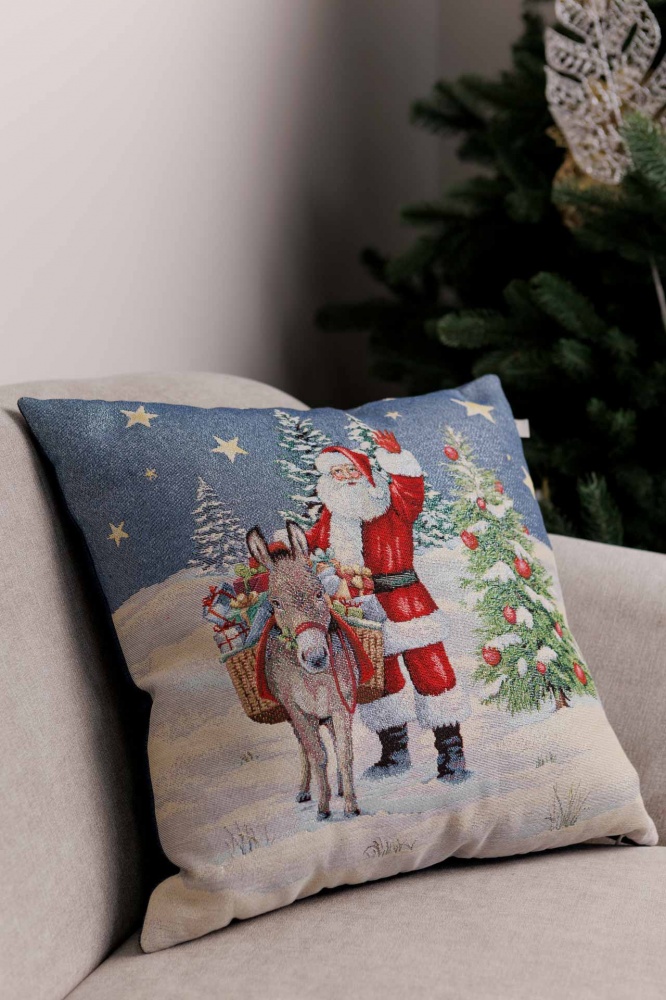 Подушка декоративна Вітання від Санти 45x45 см La Nuit