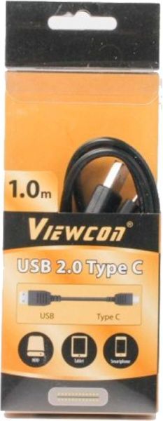 Кабель Viewcon USB Type-C – USB 1 м черный (VC-USB2-UC-001)