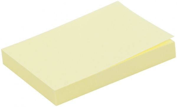 Папір для нотаток із липким шаром 50х75 мм 100 шт. жовтий Global Notes