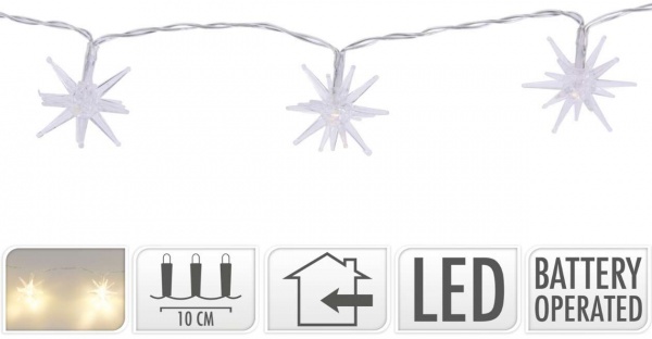 Электрогирлянда со звездочками Aх5305610 встроенный светодиод (LED) 10 ламп 1,3 м 