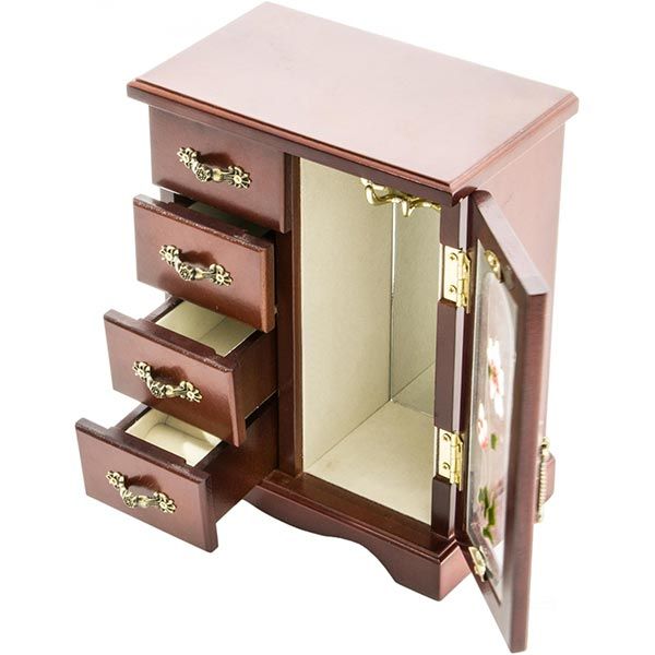 Шкаф для украшений Темно-ореховый 17x21 см