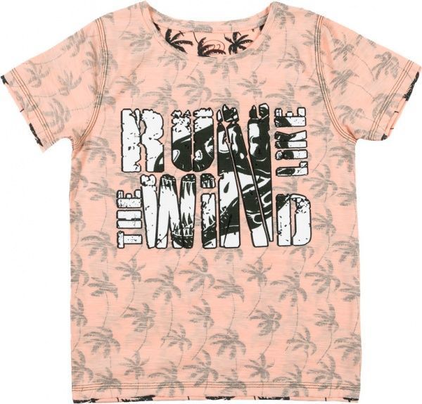 Футболка Фламинго пальмы р.140 бежевый 776-123-8 