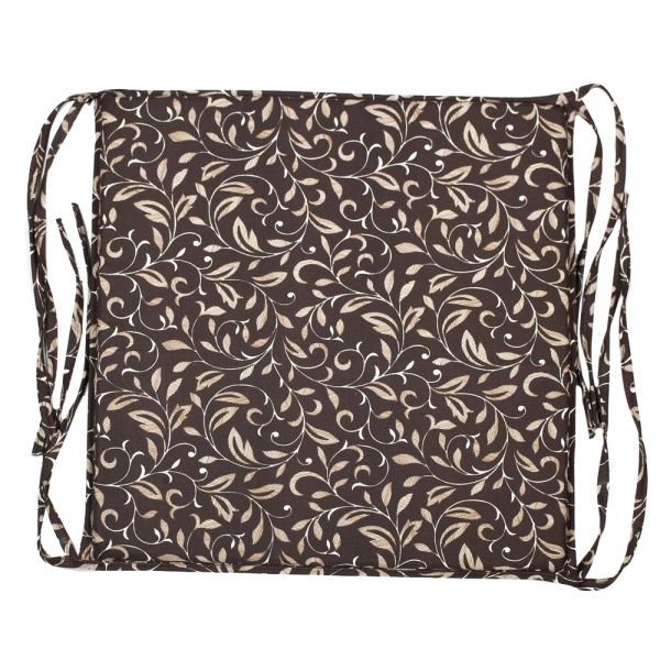 Подушка на стілець на табурет 35х35х2 коричнева