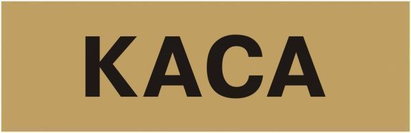 Табличка Касса 250х80 мм латунь