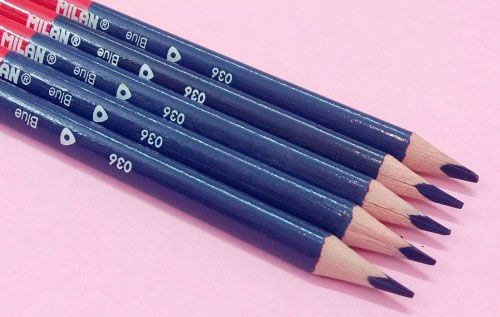 Олівець двоколірний трикутний синьо-червоний блістер 1 шт. Milan