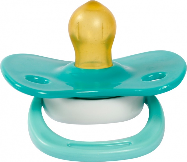 Пустушка кругла Курносики латексна зелена