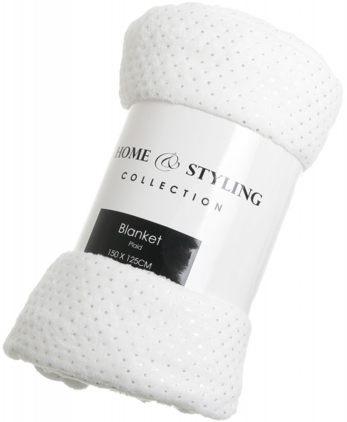 Плед КМ з напиленням світлий 150x125 см в асортименті 