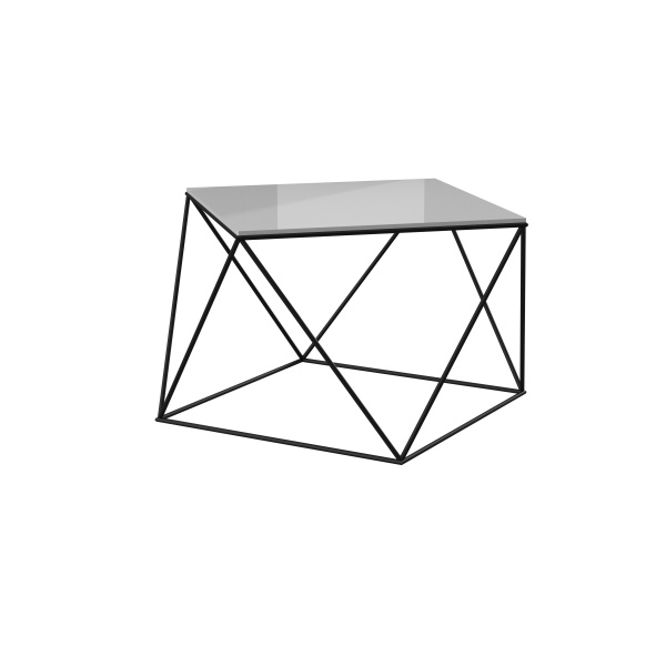 Стол журнальный Локка черный/белый 600x600x450мм Aqua Rodos 