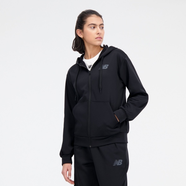 Джемпер New Balance RELENTLESS PERFORMANCE FLEECE FULL ZIP WJ33186BK р.S черный